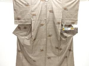 未使用品　抽象模様織り出し本場泥大島紬着物(9マルキ)